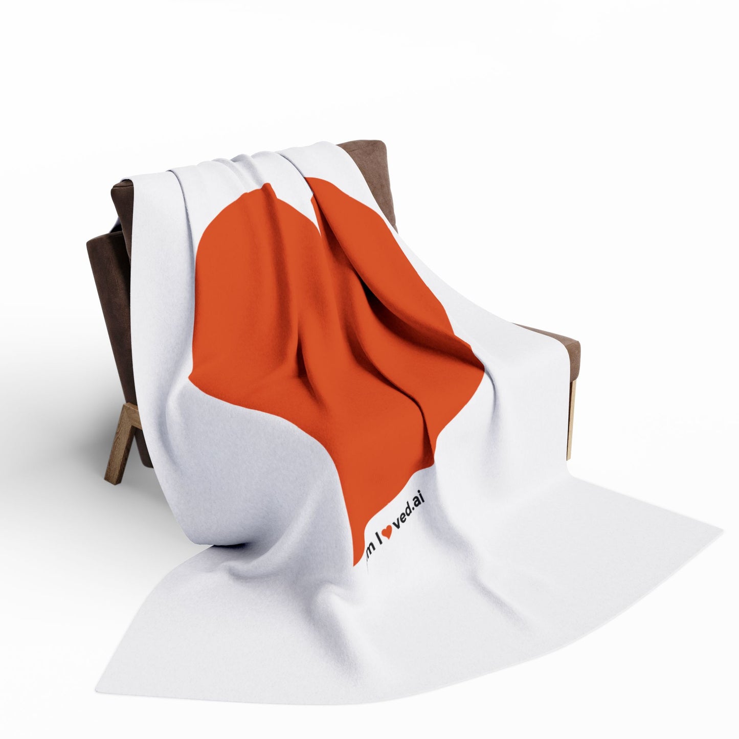 Cozy Arctic Fleece Blanket - 'I Am Loved' Heart Design