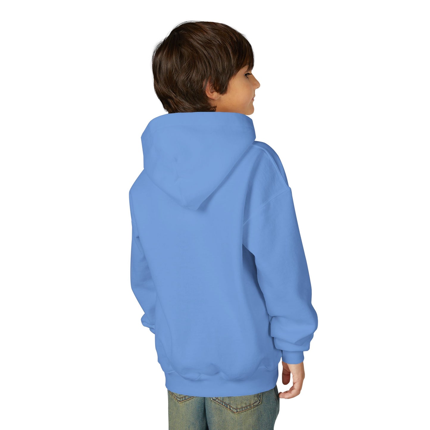 Youth Hoodie — 'I Am Loved' Red Heart Front & Back Comfort Sweatshirt