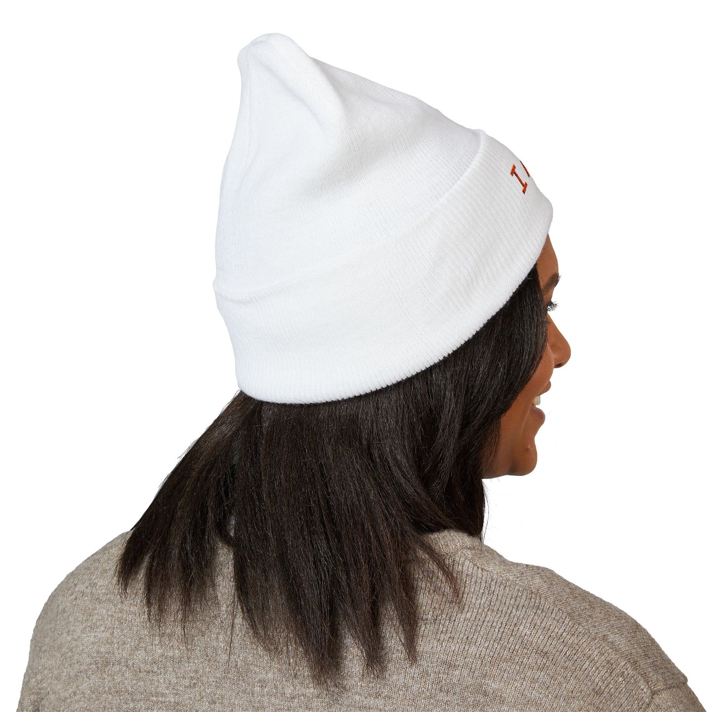 Embroidered 'I AM' Heart Cuffed Beanie