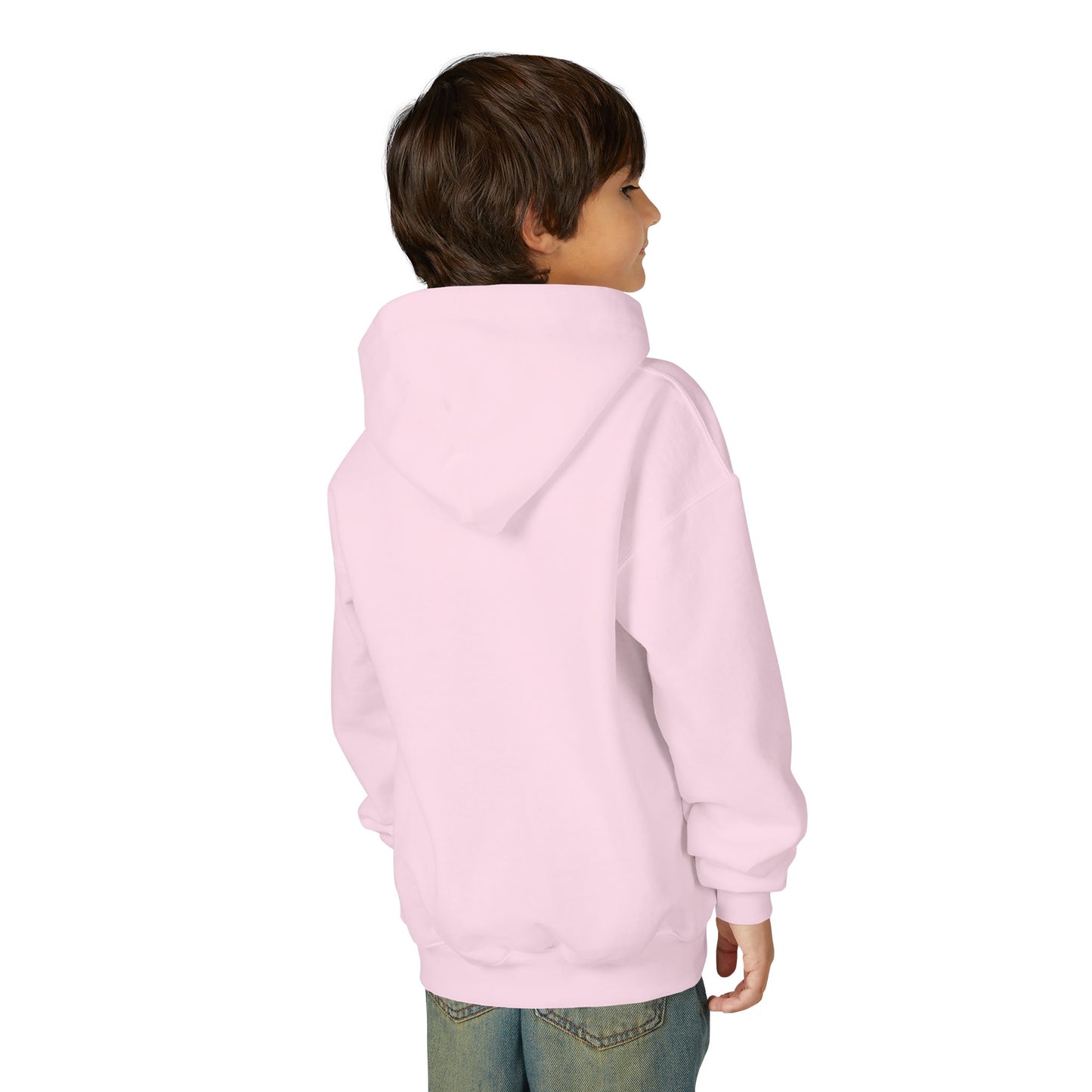 Youth Hoodie — 'I Am Loved' Red Heart Front & Back Comfort Sweatshirt