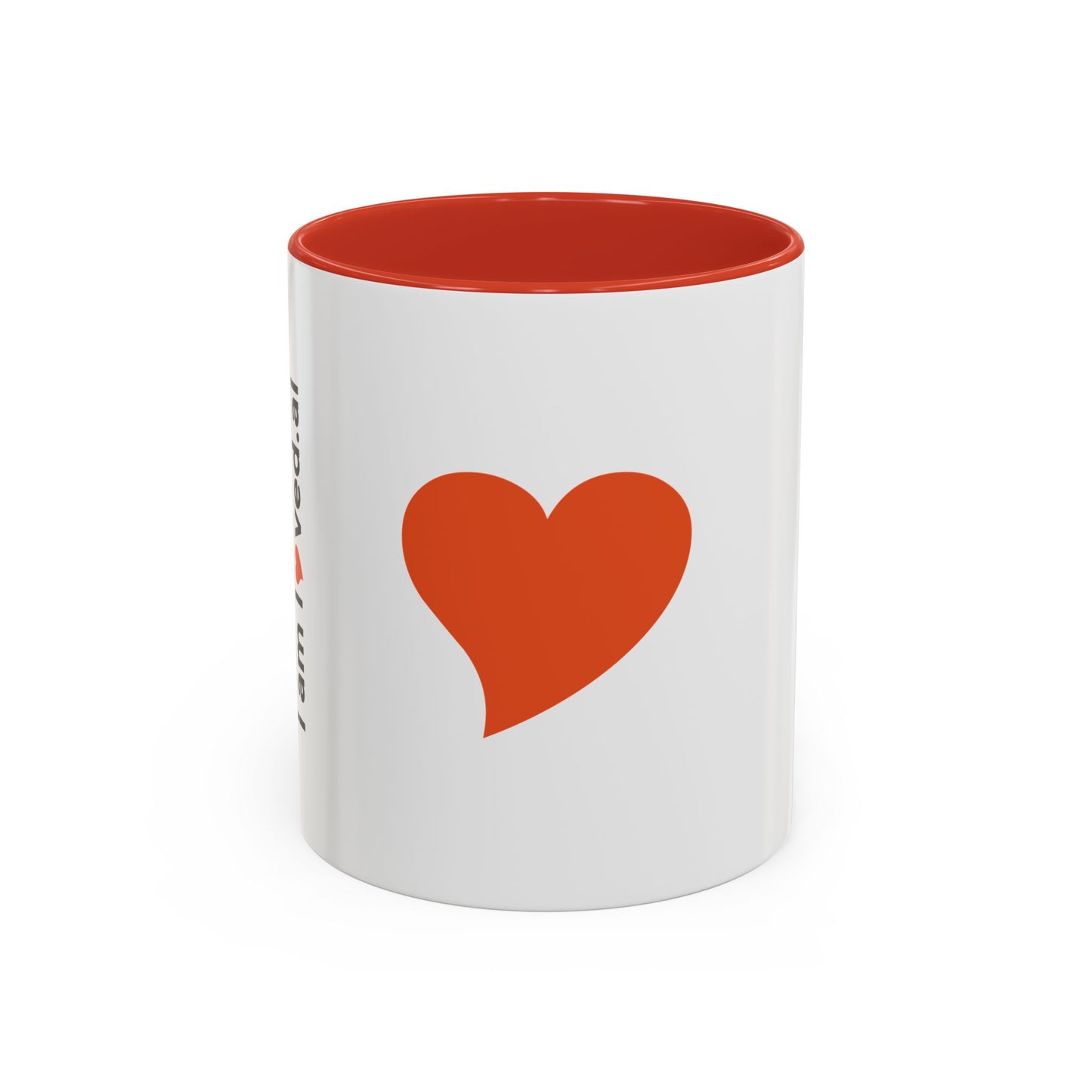 I Love Vegan Accent Coffee Mug - 11oz & 15oz - Perfect Gift for Vegan Enthusiasts