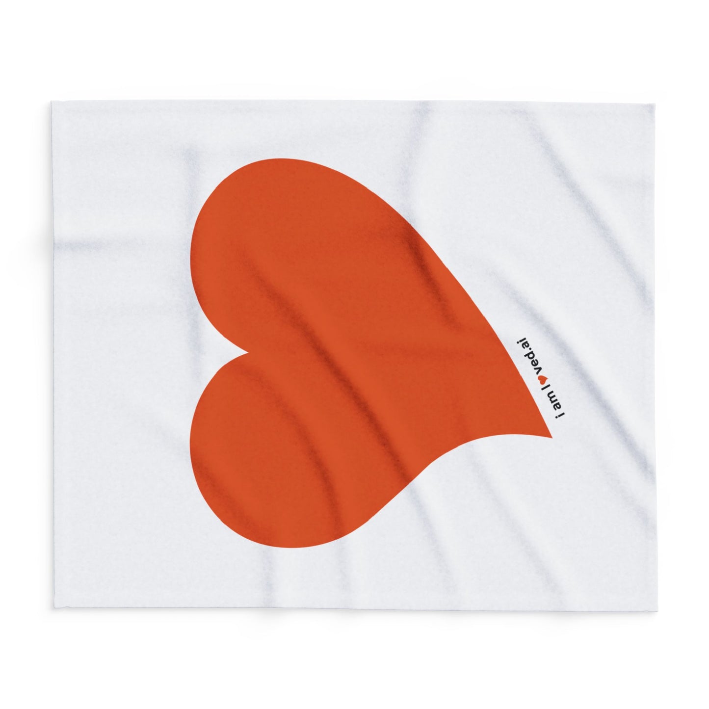 Cozy Arctic Fleece Blanket - 'I Am Loved' Heart Design