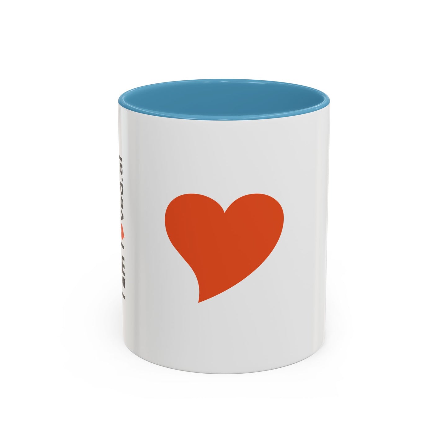 I Love Vegan Accent Coffee Mug - 11oz & 15oz - Perfect Gift for Vegan Enthusiasts