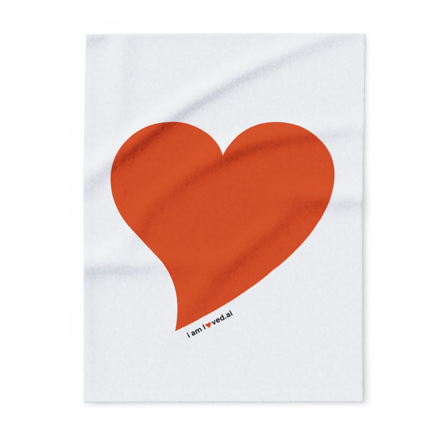 Cozy Arctic Fleece Blanket - 'I Am Loved' Heart Design