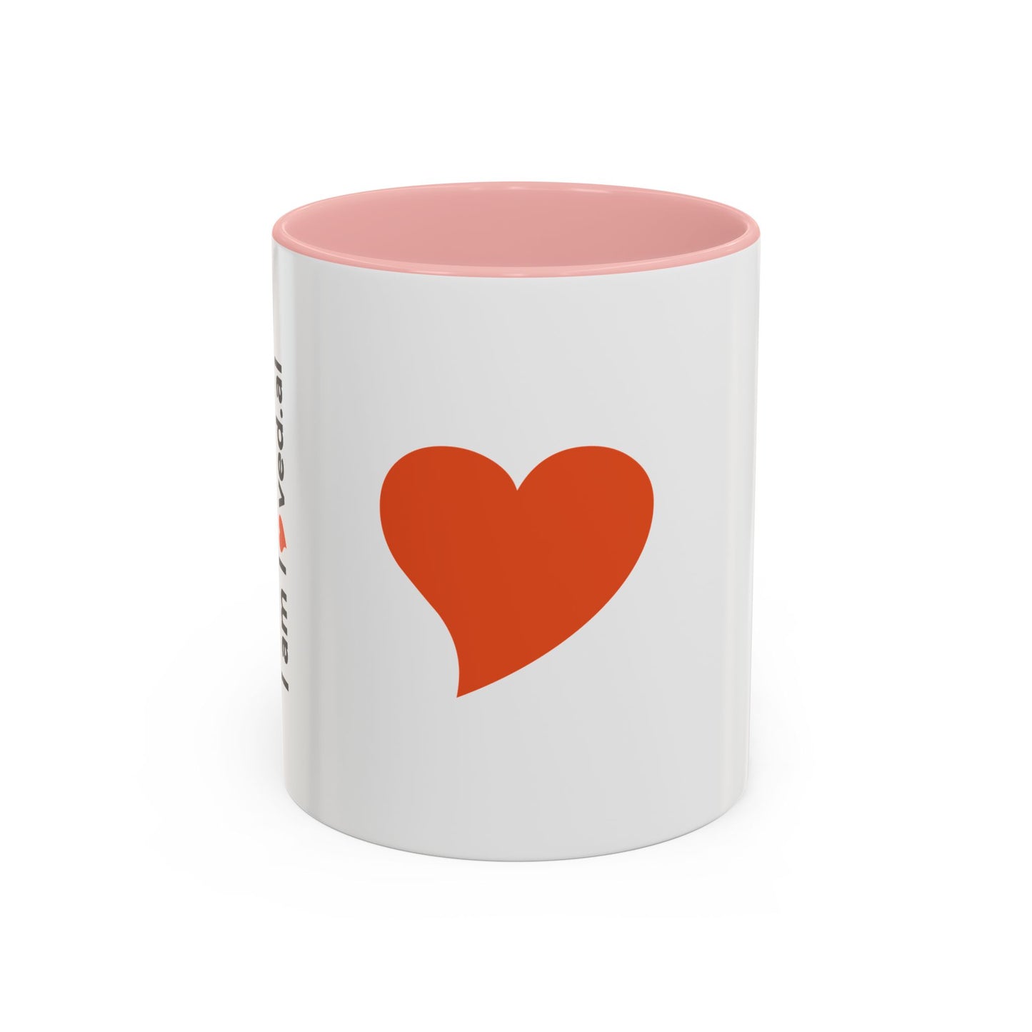 I Love Vegan Accent Coffee Mug - 11oz & 15oz - Perfect Gift for Vegan Enthusiasts