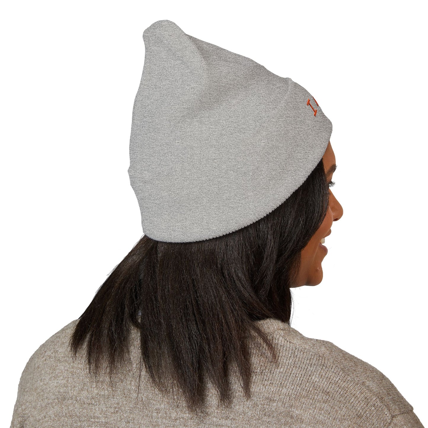 Embroidered 'I AM' Heart Cuffed Beanie