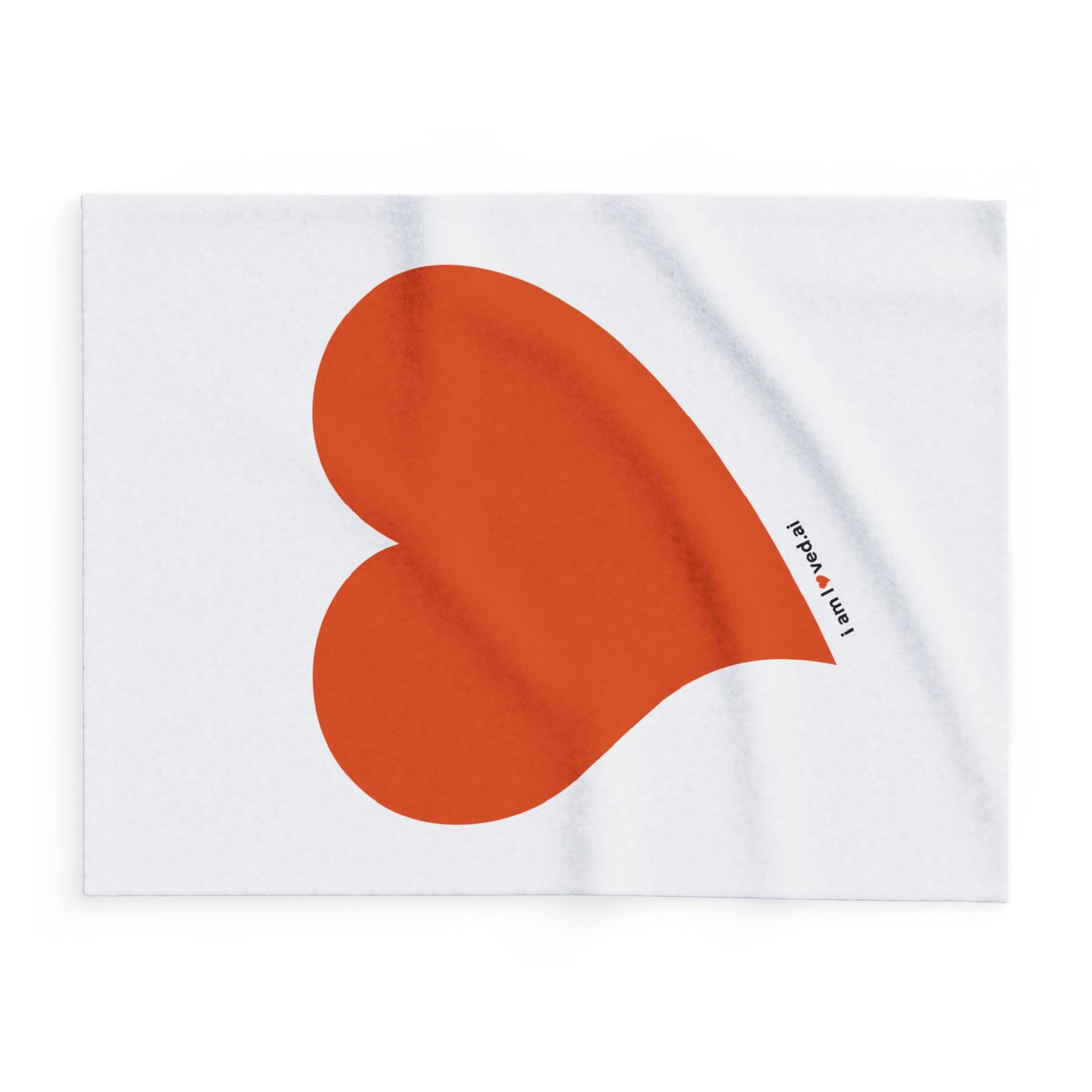 Cozy Arctic Fleece Blanket - 'I Am Loved' Heart Design