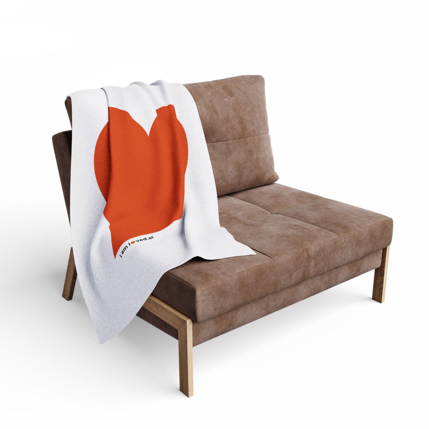 Cozy Arctic Fleece Blanket - 'I Am Loved' Heart Design