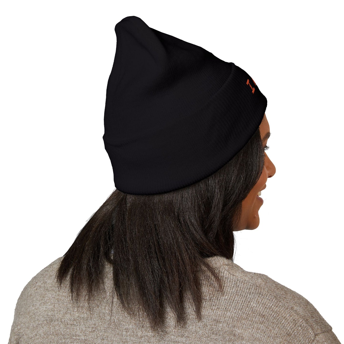 Embroidered 'I AM' Heart Cuffed Beanie