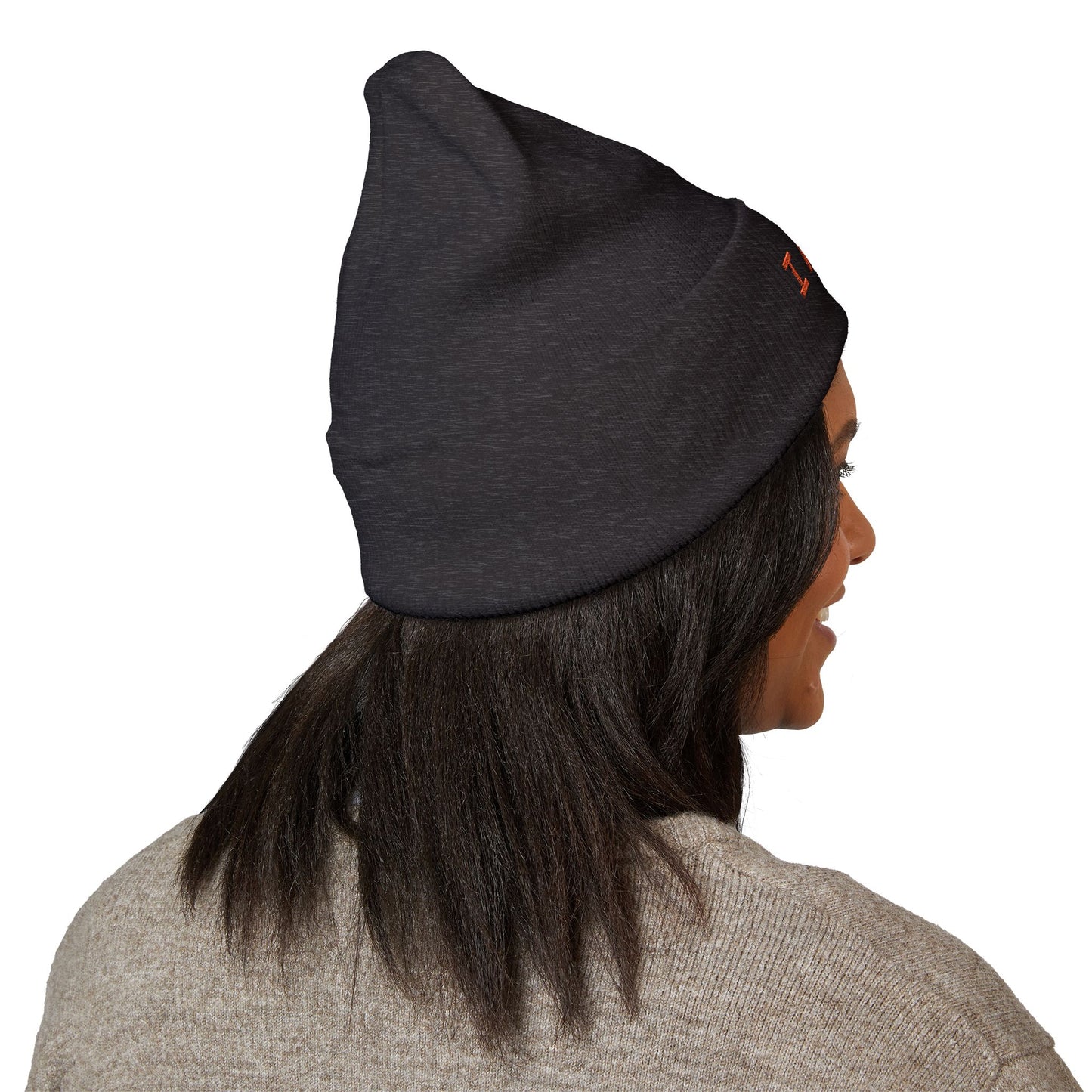 Embroidered 'I AM' Heart Cuffed Beanie