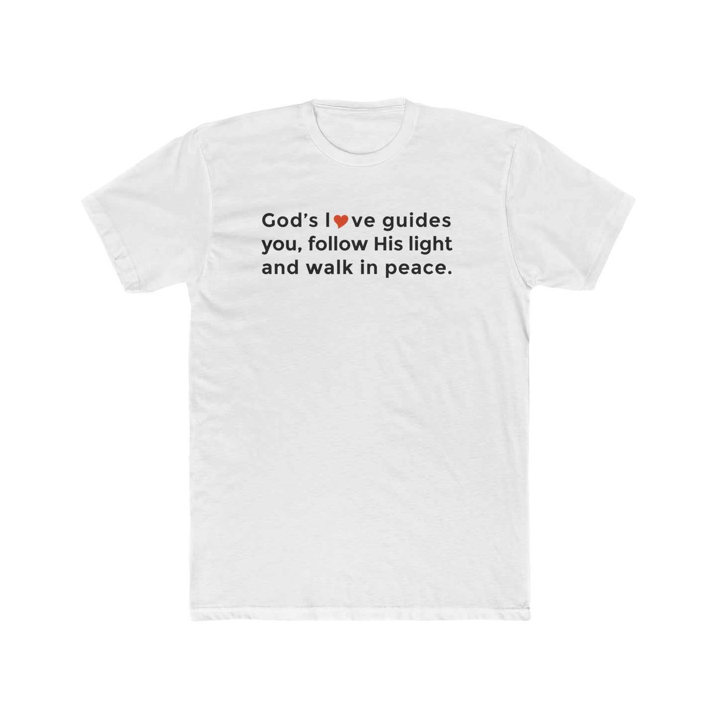 Inspirational Unisex Cotton Crew Tee - "God's Love Guides You"