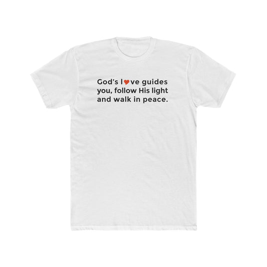 Inspirational Unisex Cotton Crew Tee - "God's Love Guides You"