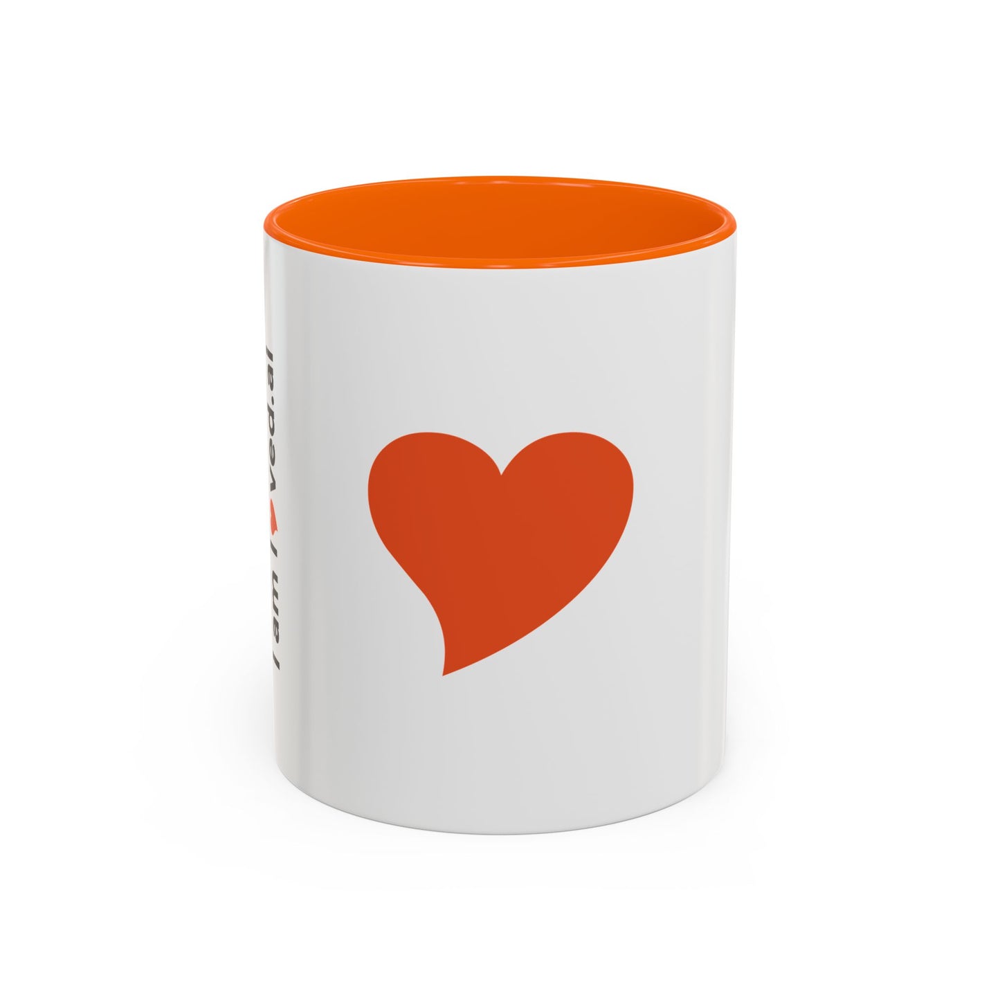 I Love Vegan Accent Coffee Mug - 11oz & 15oz - Perfect Gift for Vegan Enthusiasts