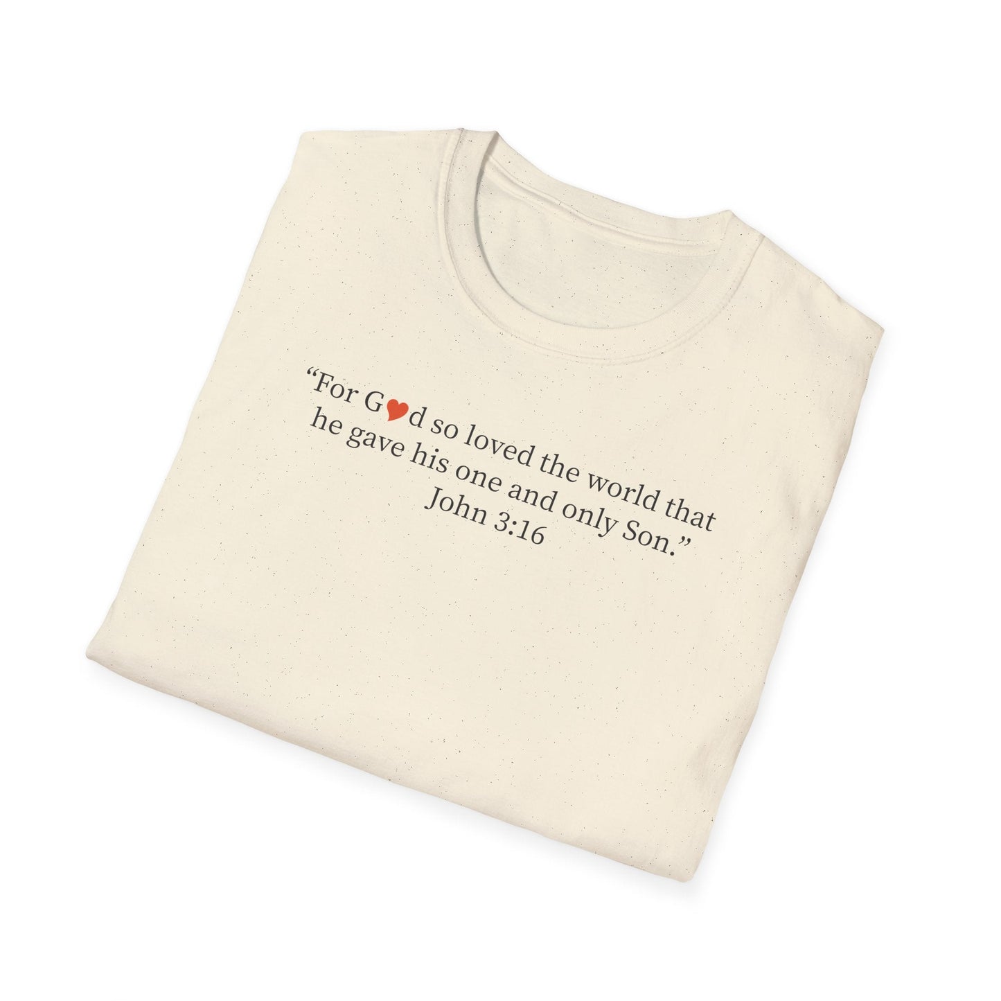 Christian John 3:16 Heart T-Shirt — Faith Scripture Tee - i am loved