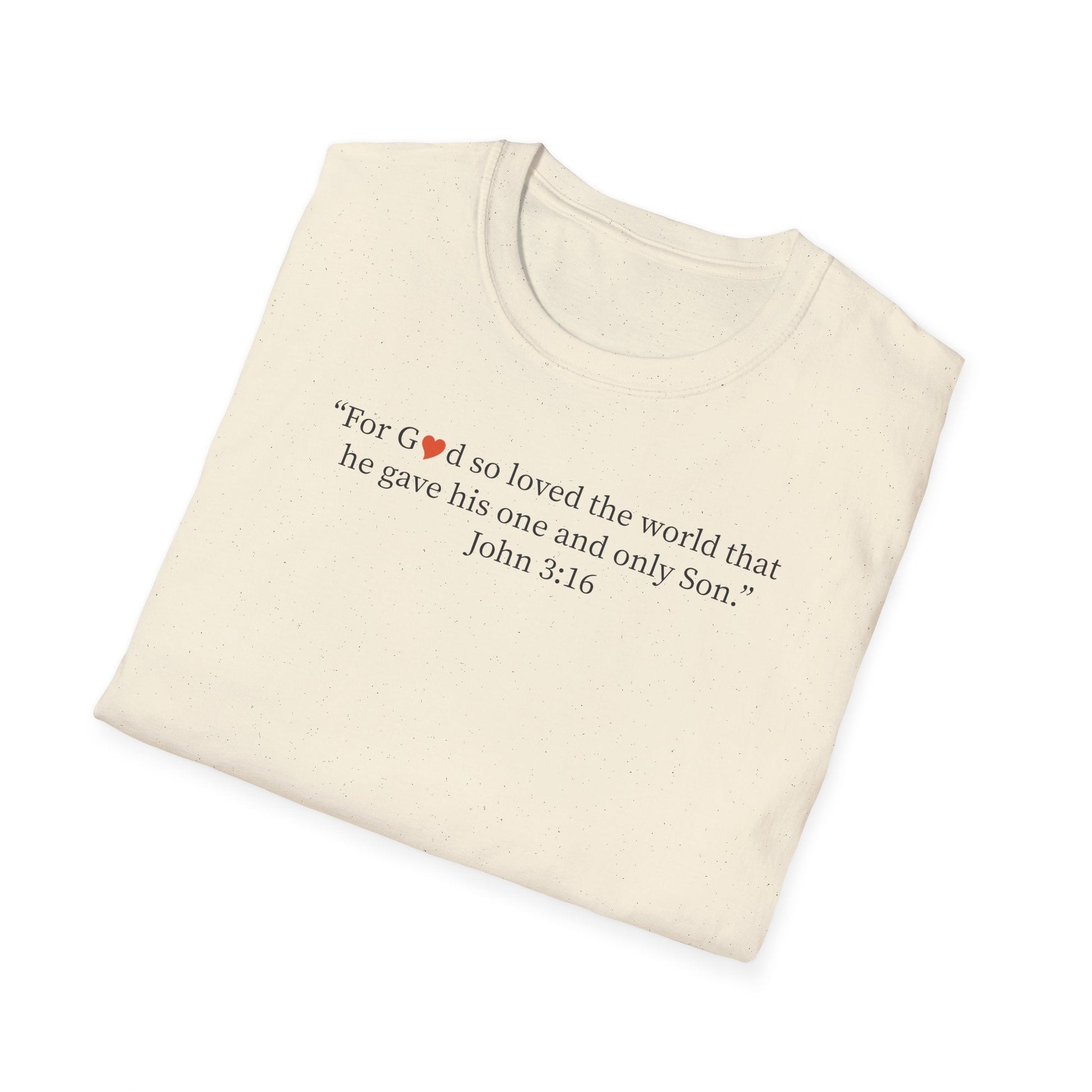 Christian John 3:16 Heart T-Shirt — Faith Scripture Tee - i am loved