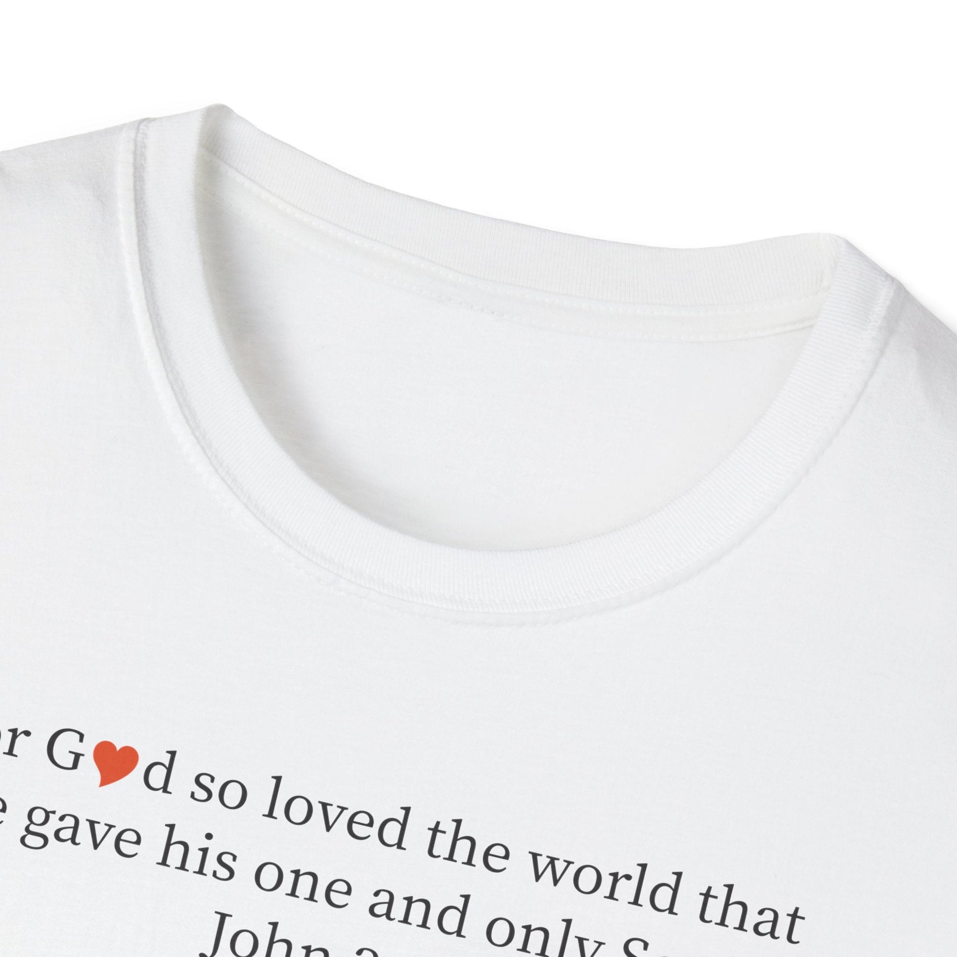Christian John 3:16 Heart T-Shirt — Faith Scripture Tee - i am loved