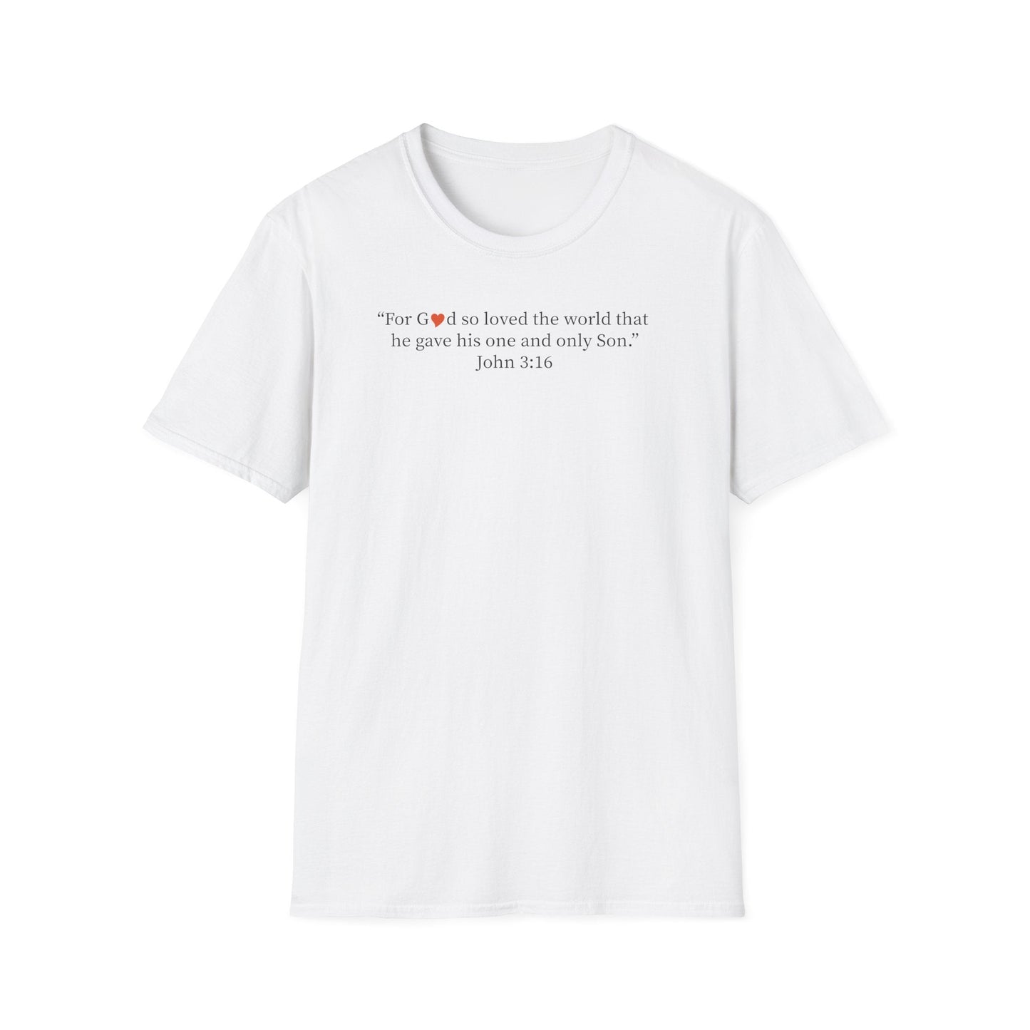 Christian John 3:16 Heart T-Shirt — Faith Scripture Tee - i am loved