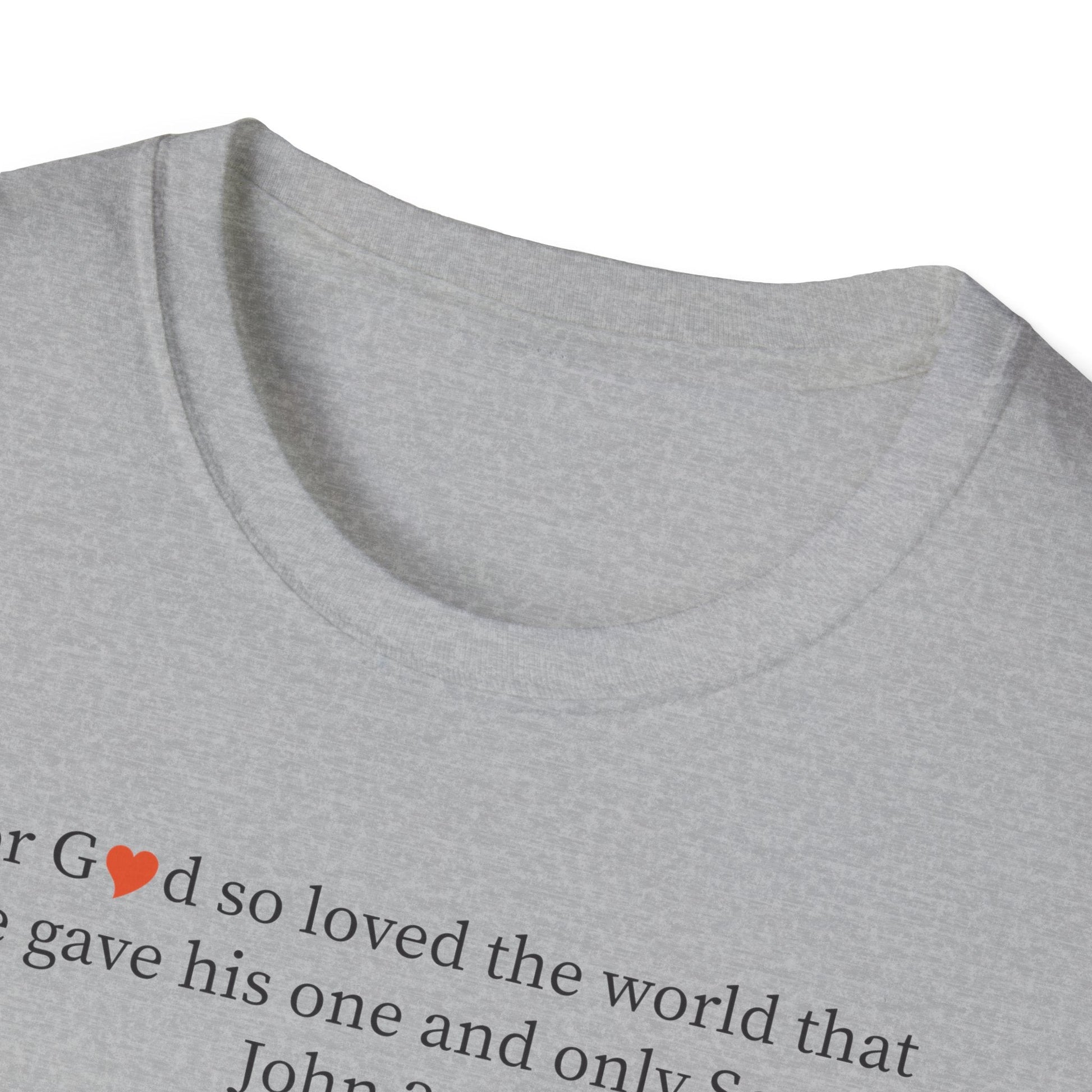Christian John 3:16 Heart T-Shirt — Faith Scripture Tee - i am loved