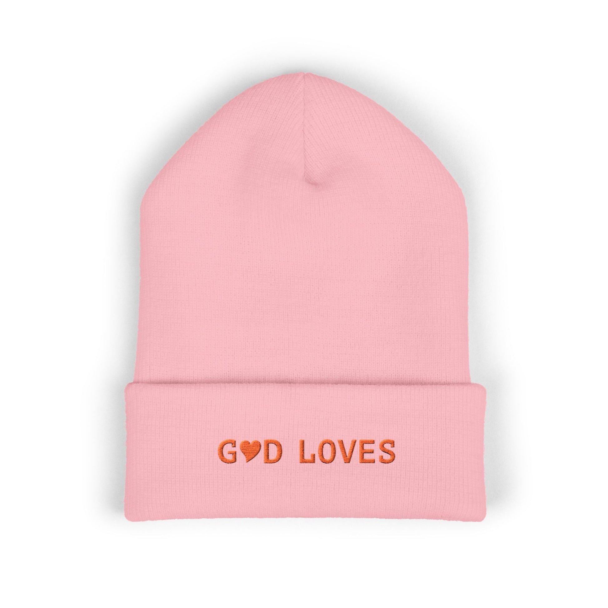Embroidered 'God Loves' Heart Cuffed Beanie - i am loved