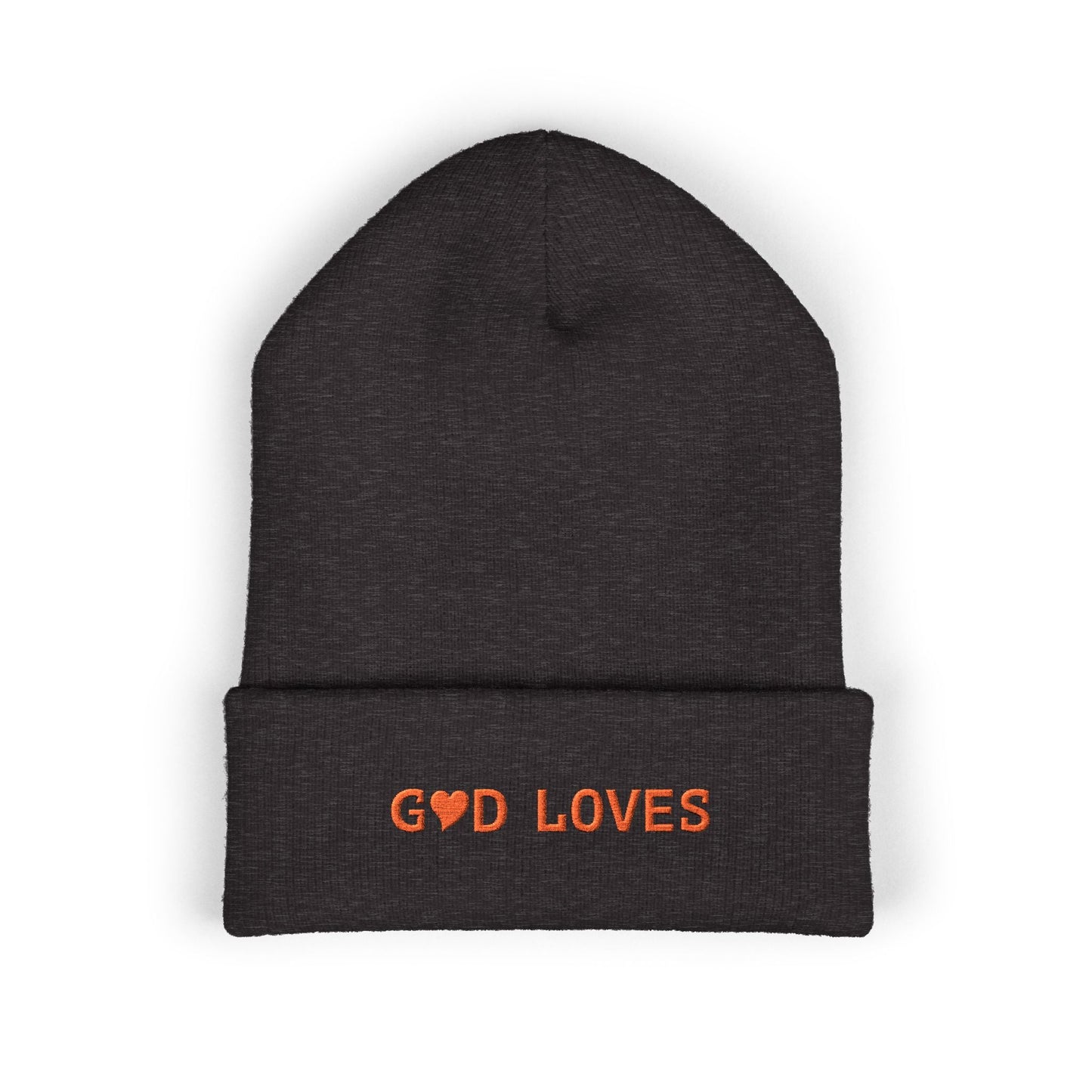 Embroidered 'God Loves' Heart Cuffed Beanie - i am loved