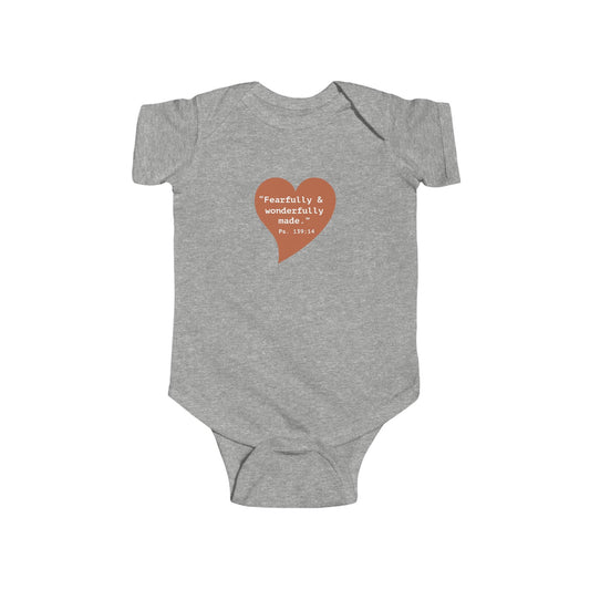 Infant Fine Jersey Bodysuit "Fearfully & Wonderfully Made" - i am loved