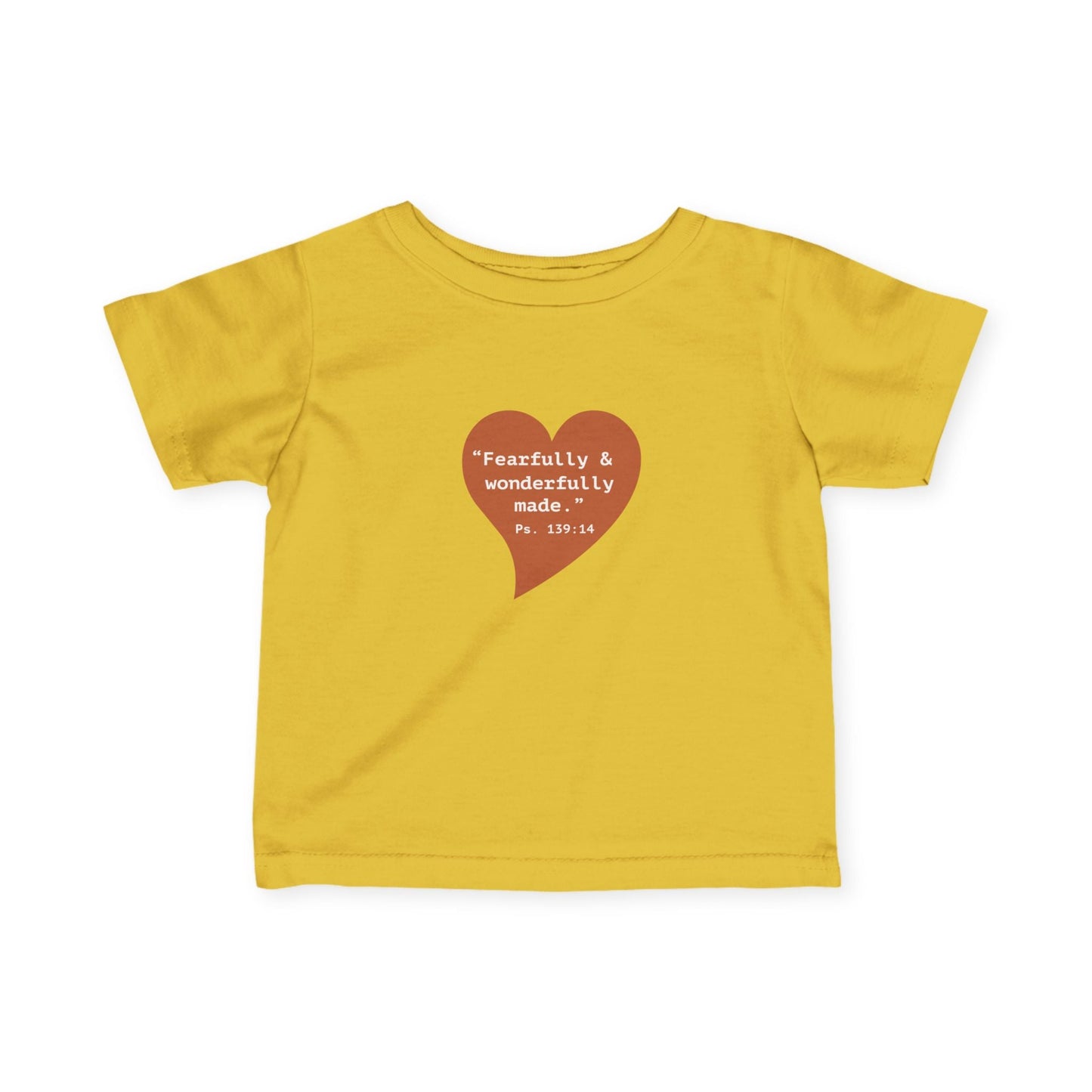Infant Tee — Heart "Fearfully & Wonderfully Made" Inspirational Baby Shirt - i am loved