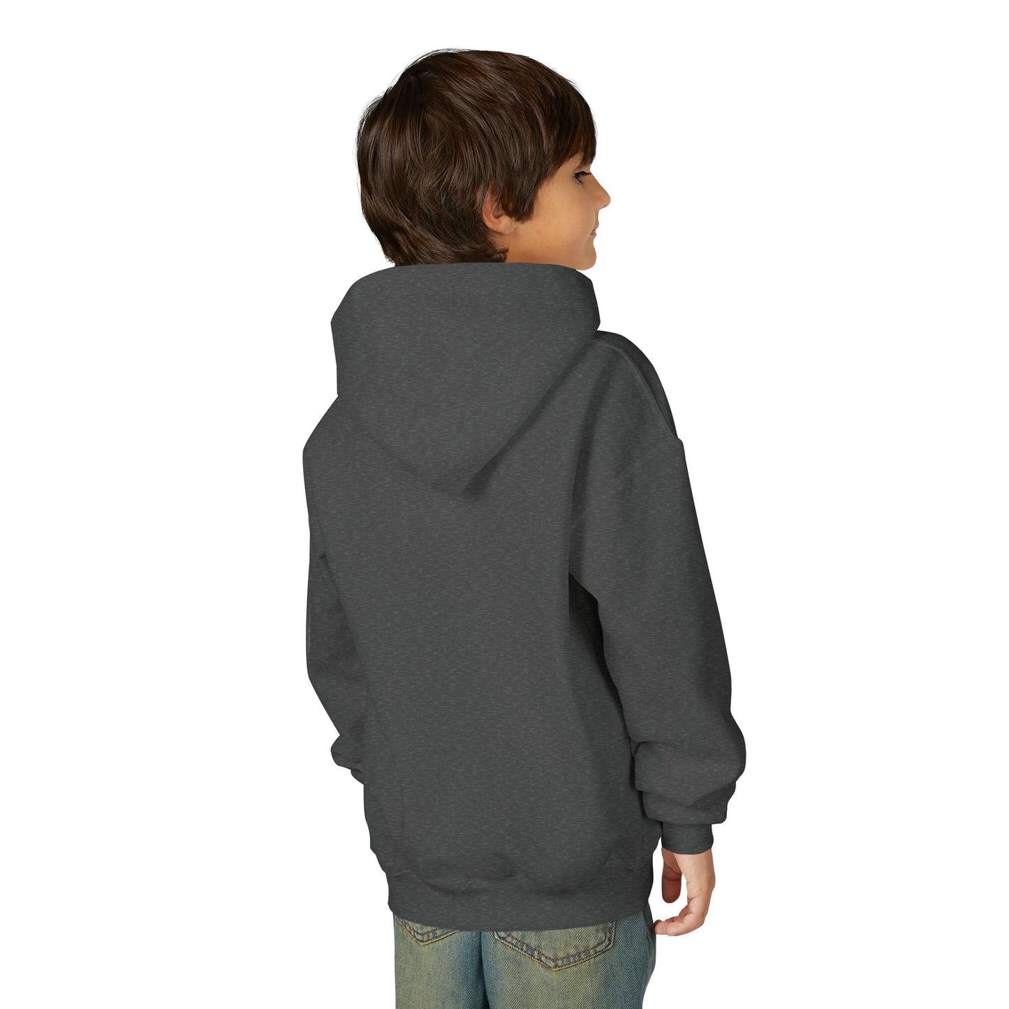 Youth Hoodie — 'I Am Loved' Red Heart Front & Back Comfort Sweatshirt - i am loved