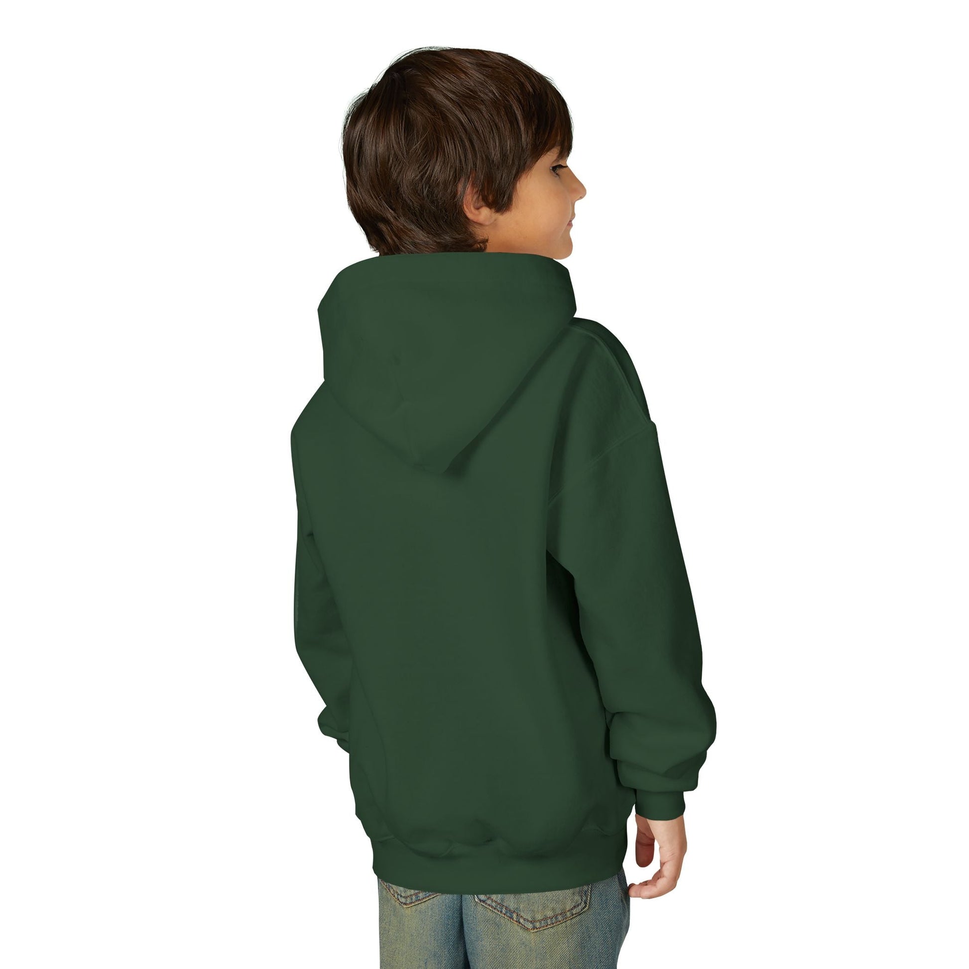 Youth Hoodie — 'I Am Loved' Red Heart Front & Back Comfort Sweatshirt - i am loved