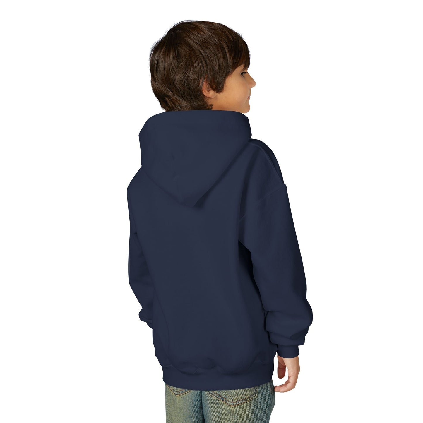 Youth Hoodie — 'I Am Loved' Red Heart Front & Back Comfort Sweatshirt - i am loved